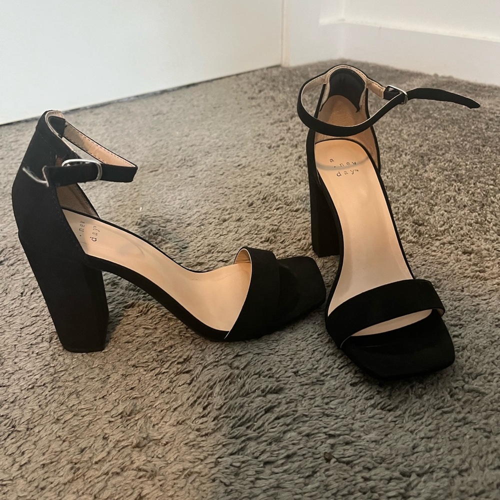 Target black chunky heels
